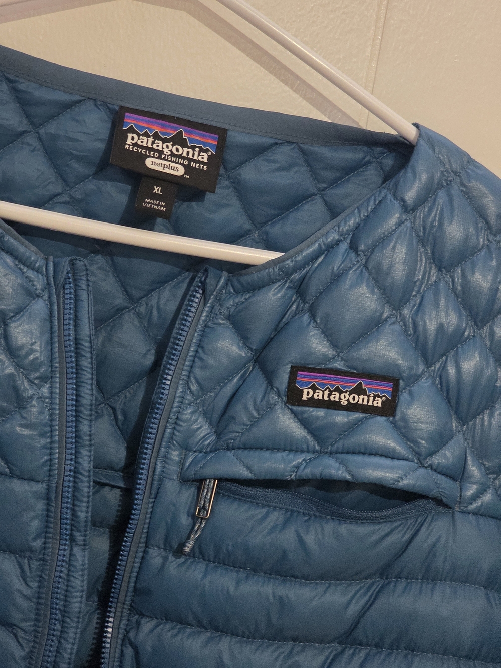 Patagonia Women’s AlpLight Down Quilted Pullover Jacket - Teal Blue - Picture 3 of 9